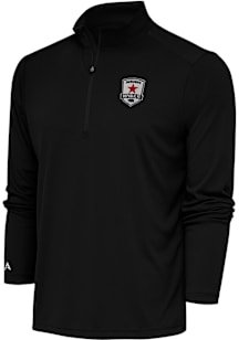 Antigua Sacramento Republic FC Mens Black Tribute Long Sleeve Qtr Zip Pullover
