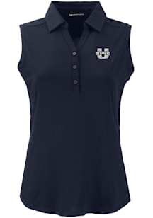 Cutter and Buck Utah State Aggies Womens Navy Blue Forge Eco Polo Shirt