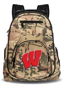 Premium Laptop Wisconsin Badgers Backpack - White