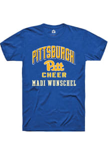 Madi Wunschel Rally Mens Blue Pitt Panthers NIL Arch Logo Player T Shirt