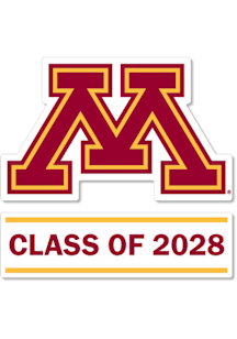 Minnesota Golden Gophers 3 Inch Class of 2028 Auto Decal - Maroon
