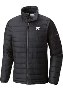 Columbia K-State Wildcats Mens Powder Lite Heavyweight Jacket - Black