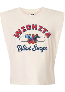 Summit Sportswear Wichita Wind Surge Womens White Vintage Arch Script Tank Top
