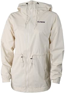 Columbia Illinois Fighting Illini Womens White Heat Seal Lily Park Light Weight Jacket