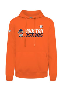 Levelwear Houston Astros Mens Orange Podium 8-Bit Baseball Long Sleeve Hoodie