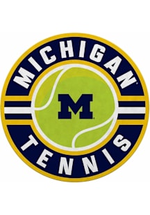 Navy Blue Michigan Wolverines Tennis Shape Cut Pennant