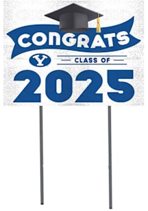 BYU Cougars KH Sports Fan Class of 2025 graduation graphic Yard Sign - White