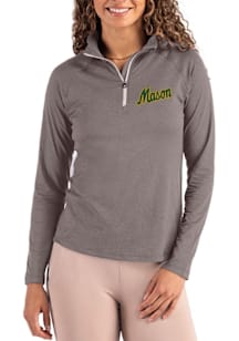 Cutter and Buck George Mason University Womens Graphite Vault Coastline Qtr Zip