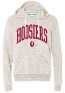 Indiana Hoosiers Mens Oatmeal Arch Name Logo Fashion Hood