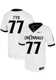 Taran Tyo Nike Mens White Cincinnati Bearcats NIL Name And Number Football Jersey