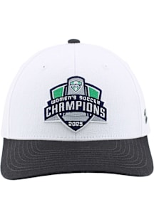 Western Michigan Broncos 2025 MAC Womens Soccer Tournament Champs LR Basis Adjustable Hat - White