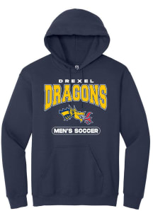 Mens Drexel Dragons Navy Blue Summit Sportswear Soccer Hooded Sweatshirt