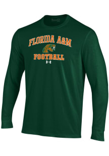 Under Armour Florida A&amp;M Rattlers Green Football Performance Long Sleeve T Shirt