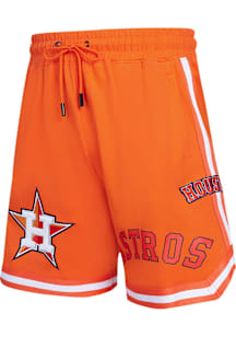Pro Standard Houston Astros Mens Orange Classic Chenille Shorts