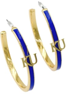 Kansas Jayhawks Logo Hoop Womens Earrings
