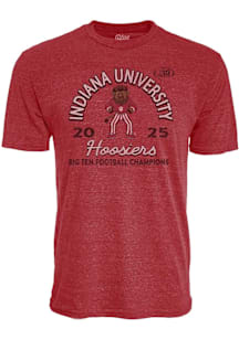 Blue 84 Indiana Hoosiers Crimson 2025 Big Ten Football Champions Short Sleeve Fashion T Shirt