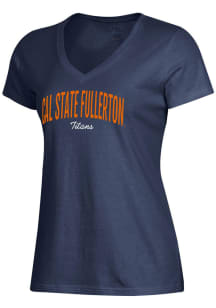 Gear for Sports Cal State Fullerton Titans Womens Blue Mia Short Sleeve T-Shirt