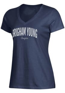 Gear for Sports BYU Cougars Womens Blue Mia Short Sleeve T-Shirt