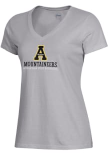 Gear for Sports Appalachian State Mountaineers Womens Grey Mia Short Sleeve T-Shirt