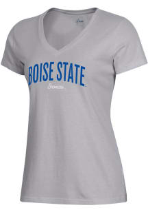 Gear for Sports Boise State Broncos Womens Grey Mia Short Sleeve T-Shirt