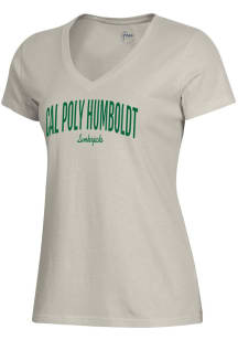 Gear for Sports Cal Poly Humboldt Lumberjacks Womens Brown Mia Short Sleeve T-Shirt