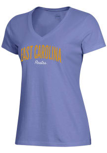 Gear for Sports East Carolina Pirates Womens Lavender Mia Short Sleeve T-Shirt