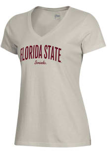 Gear for Sports Florida State Seminoles Womens Brown Mia Short Sleeve T-Shirt