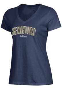 Gear for Sports George Washington Revolutionaries Womens Navy Blue Mia Short Sleeve T-Shirt