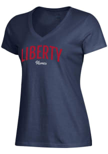 Gear for Sports Liberty Flames Womens Blue Mia Short Sleeve T-Shirt