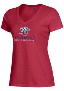 Gear for Sports Liberty Flames Womens Red Mia Short Sleeve T-Shirt