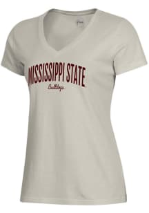 Gear for Sports Mississippi State Bulldogs Womens Brown Mia Short Sleeve T-Shirt