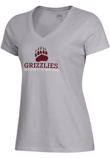 Gear for Sports Montana Grizzlies Womens Grey Mia Short Sleeve T-Shirt