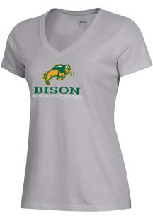 Gear for Sports North Dakota State Bison Womens Grey Mia Short Sleeve T-Shirt