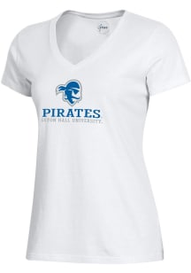 Gear for Sports Seton Hall Pirates Womens White Mia Short Sleeve T-Shirt