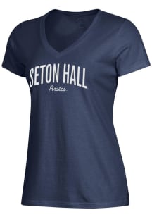 Gear for Sports Seton Hall Pirates Womens Blue Mia Short Sleeve T-Shirt