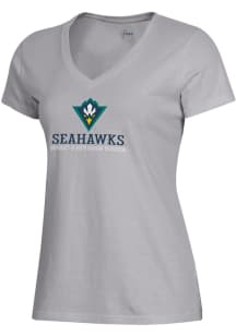 Gear for Sports UNCW Seahawks Womens Grey Mia Short Sleeve T-Shirt