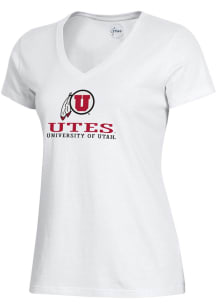 Gear for Sports Utah Utes Womens White Mia Short Sleeve T-Shirt