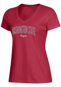 Gear for Sports Washington State Cougars Womens Red Mia Short Sleeve T-Shirt