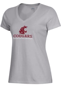 Gear for Sports Washington State Cougars Womens Grey Mia Short Sleeve T-Shirt