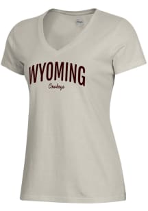 Gear for Sports Wyoming Cowboys Womens Brown Mia Short Sleeve T-Shirt