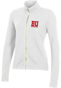 Gear for Sports Boston Terriers Womens White Relaxed Quilted Long Sleeve Full Zip Jacket
