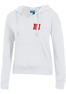 Gear for Sports Boston Terriers Womens White Big Cotton Hooded Sweatshirt