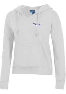 Gear for Sports Yale Bulldogs Womens Grey Big Cotton Hooded Sweatshirt