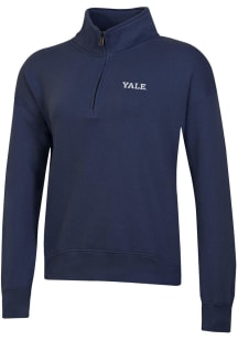 Gear for Sports Yale Bulldogs Womens Blue Big Cotton 1/4 Zip Pullover