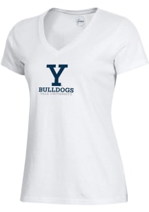 Gear for Sports Yale Bulldogs Womens White Mia Short Sleeve T-Shirt