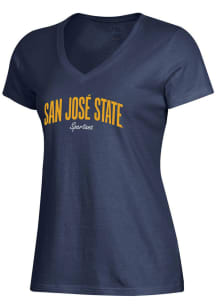 Gear for Sports San Jose State Spartans Womens Blue Mia Short Sleeve T-Shirt