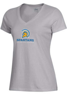 Gear for Sports San Jose State Spartans Womens Grey Mia Short Sleeve T-Shirt