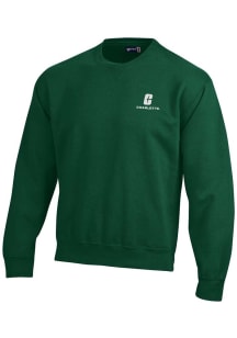 Gear for Sports UNCC 49ers Mens Green Big Cotton Long Sleeve Crew Sweatshirt