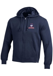 Gear for Sports UConn Huskies Mens Blue Big Cotton Long Sleeve Full Zip Jacket