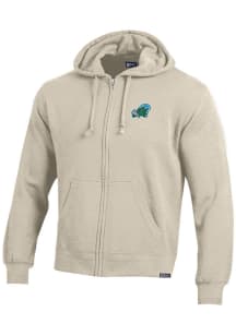 Gear for Sports Tulane Green Wave Mens Oatmeal Big Cotton Long Sleeve Full Zip Jacket
